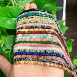Natural Turquoises Quartz Lapis Lazuli Rondelle Spacer Beads 4*2mm Flat Round Disc Stone Beads for Jewelry DIY Making Bracelet