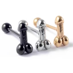 1PC Punk Tongue Nail Middle Finger Surgical Steel Anodizing Prevent Allergic Tongue Barbells Sexy Unisex Body Piercing Jewelry