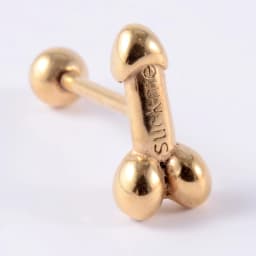1PC Punk Tongue Nail Middle Finger Surgical Steel Anodizing Prevent Allergic Tongue Barbells Sexy Unisex Body Piercing Jewelry