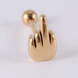1PC Punk Tongue Nail Middle Finger Surgical Steel Anodizing Prevent Allergic Tongue Barbells Sexy Unisex Body Piercing Jewelry