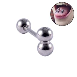1PC Punk Tongue Nail Middle Finger Surgical Steel Anodizing Prevent Allergic Tongue Barbells Sexy Unisex Body Piercing Jewelry
