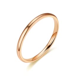 2mm Thin Rings For Man Women Solid Stainless Steel Minimalist Ring Elegant Party Tail Ring Couple Rings