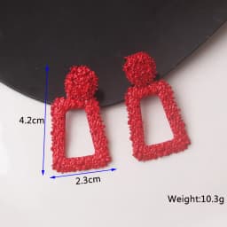 Red Flower Dangle Earrings for Women Metal Butterfly Hanging Earrings Exaggerated Ear Jewelry Trend New Pendientes Mujer