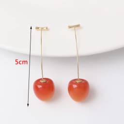 Red Flower Dangle Earrings for Women Metal Butterfly Hanging Earrings Exaggerated Ear Jewelry Trend New Pendientes Mujer
