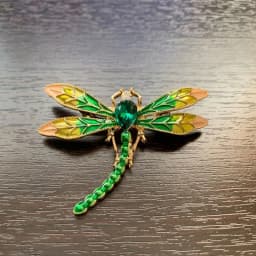 Green Crystal Enamel Dragonfly Brooches For Women And Men Metal Insects Weddings Banquet Party Brooch Pins Gifts