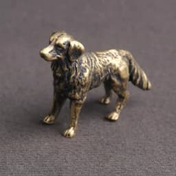 Copper Cute Shepherd Dog Chains Pendant Hanging Brass Ornaments Desk Decorations Car Keychain Study Desktop Children Gifts