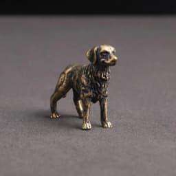 Copper Cute Shepherd Dog Chains Pendant Hanging Brass Ornaments Desk Decorations Car Keychain Study Desktop Children Gifts