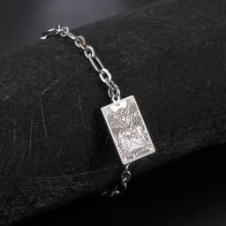 LIKGREAT Tarot Card Charms Bracelets for Women Men The Major Arcana Amulet Stainless Steel Classic Tarot Wrist Jewelry Gifts