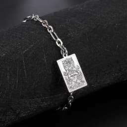 LIKGREAT Tarot Card Charms Bracelets for Women Men The Major Arcana Amulet Stainless Steel Classic Tarot Wrist Jewelry Gifts