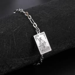 LIKGREAT Tarot Card Charms Bracelets for Women Men The Major Arcana Amulet Stainless Steel Classic Tarot Wrist Jewelry Gifts