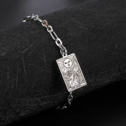 LIKGREAT Tarot Card Charms Bracelets for Women Men The Major Arcana Amulet Stainless Steel Classic Tarot Wrist Jewelry Gifts