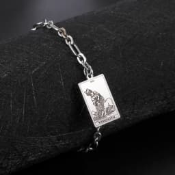 LIKGREAT Tarot Card Charms Bracelets for Women Men The Major Arcana Amulet Stainless Steel Classic Tarot Wrist Jewelry Gifts