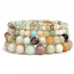 1 Pc Natural Stone Bracelets Onyx Agates Round Beaded Bangles For Female Men Jewelry Reiki Handmade Jewelry Yoga Healing 19CM