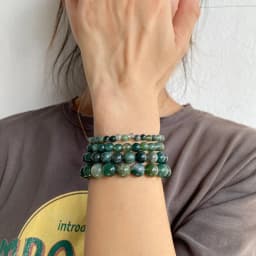1 Pc Natural Stone Bracelets Onyx Agates Round Beaded Bangles For Female Men Jewelry Reiki Handmade Jewelry Yoga Healing 19CM
