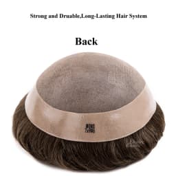 Men's Capillary Prothesis Mono Men's Wig Natural Hair Wigs for Men 6" Human Male Hair Prosthesis For Men Toupee Durable Men Wig