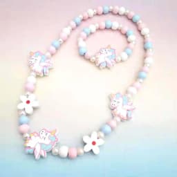 Cute Animal Flower Cartoon Flower Children's sweater necklace bracelet for children gift cp2585