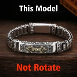 Handmade Silver Color Reative Passepartout Prayer Wheel Bracelet Men Transfer Beads Six-Character Mantra Retro Women Charm Chain