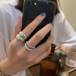 VENTFILLE 925 Sterling Silver Ring New Thick Simple Wave Thai Silver Solid Double-layer Rings Trendy Couple Women Gift Dropship
