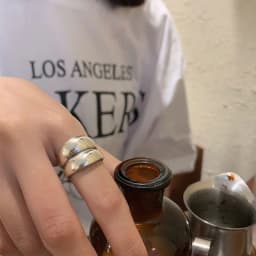 VENTFILLE 925 Sterling Silver Ring New Thick Simple Wave Thai Silver Solid Double-layer Rings Trendy Couple Women Gift Dropship