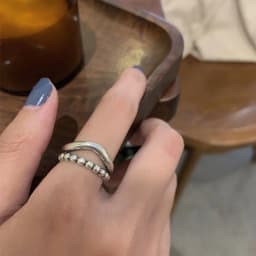 VENTFILLE 925 Sterling Silver Ring New Thick Simple Wave Thai Silver Solid Double-layer Rings Trendy Couple Women Gift Dropship