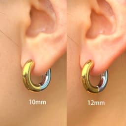 Chunky Thick Stainless Steel Huggie Hoop Simple Piercing Small Black Women Man Big Circle Hoops Earring Round Jewelry