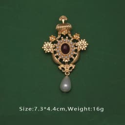 Baroque French Retro Pearl Exquisite Brooch Pin Summer Skirt Badge Bag Brooches For Woman Party Accessories