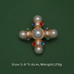 Baroque French Retro Pearl Exquisite Brooch Pin Summer Skirt Badge Bag Brooches For Woman Party Accessories