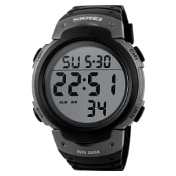 TOP Mens Watch Fashion Big Dial Sport Watches 50M Waterproof Alarm Clock Digital Men WristWatch Relogio Masculino