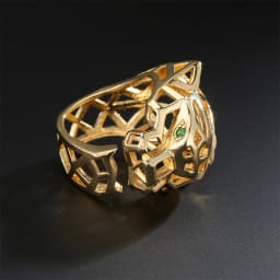 2025 New Fashion Statement Big Animal Ring For Women Girl Party Jewelry Gold Color Hollow Leopard Open Ring Wholesale