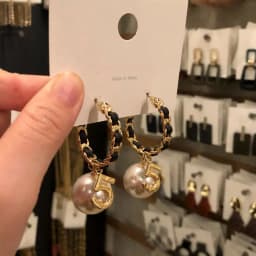 Luxury Design Trendy Handmade Rope Pearl Circle Stud Earring Jewelry for Women