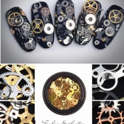1 Box Metal Gear Stud Sheet Mixed Steampunk Nail Art Decoration Dropsh In Accessories
