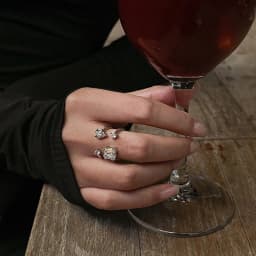 FOXANRY Silver Color Wedding Rings for Women Spring New Trendy Elegant Sparkling Zircon Bride Jewelry Gifts Wholesale
