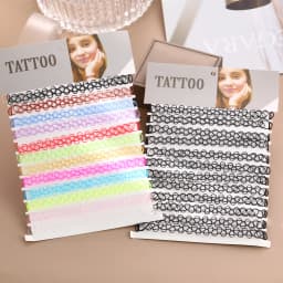 DIY 12PCS Mix Colour Vintage Hippy Stretch Tattoo Choker Necklace Elastic Chocker Necklace Fishing Line Tattoo Necklace