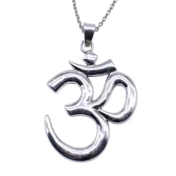 2 Colors 75x56mm Large Om Yoga Symbol Pendant Necklace For Women Men Long Chain Necklace Jewelry Accessories