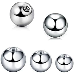 60PCS 14G 16G 4-6mm 316L Surgical Steel Replacement Balls Spikes Body Jewelry Piercing Barbell Parts Screw Bead for Women Men