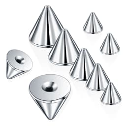 60PCS 14G 16G 4-6mm 316L Surgical Steel Replacement Balls Spikes Body Jewelry Piercing Barbell Parts Screw Bead for Women Men
