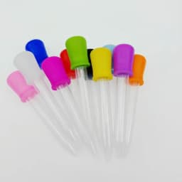 5PCS 5ml Small Silicone Plastic Pipette Dropper Feeding Medicine Liquid Eye Ear Pipette Dropper Lab Experiment Toys Gift