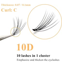 10D Cluster Eyelashes Natural Eyelash Extension Individual Eyelash Bunches 1 Box/60 Bundle Makeup Tools Lashes Wholesale