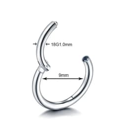 10PC ASTM F136 Titanium Nose Ring Hoop Septum Piercing Clicker 10/12/14/16/18G/20G Nostril Hinged Segment Septo Helix Earrings