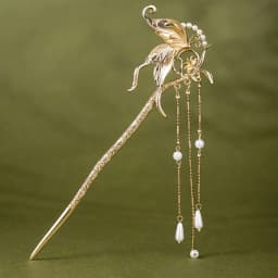 Chinese Wedding Hair Accessories Vintage Hairpins For Women Elegant Alloy Hair Stick Personalized Retro Hanfu Cloth Hair Jewelry