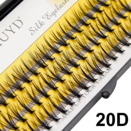MUYD 20D/30D Mink Super Soft Cluster Eyelash Extension Natural 3D Russian Volume Faux Eyelashes Individual Makeup Silk Lashes