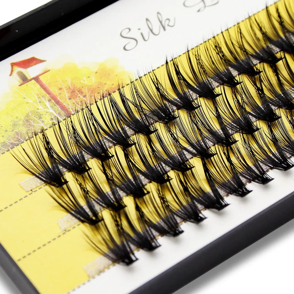 MYUD 20D/30D Cluster Silk 3D Russian Volume Individual Makeup Lashes Extension Beauty Cilia Natural Super Soft Faux Eyelashes