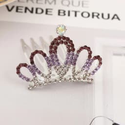 Girls Hair Accessories Mini Crown for Kids Bling Rhinestone Tiaras Hair Combs Princess Diadem Love Heart Shaped Headbands