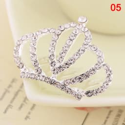 Girls Hair Accessories Mini Crown for Kids Bling Rhinestone Tiaras Hair Combs Princess Diadem Love Heart Shaped Headbands
