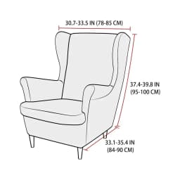Polar Fleece Wing Chair Cover Stretch Spandex Wingback Armchair Covers Solid Color Relax Sofa Slipcovers With Seat Cushion Cover