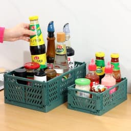 Foldable Storage Basket Wardrobe Organizer Box Kitchen Bathroom Accessories Gadgets For Clothes Toy Spices Condiments Vegetables