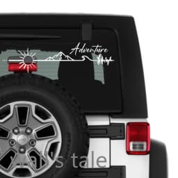 Camping Outdoors Adventure Vinyl Sticker Camper Van SUV Decoration Decals Car Window Door Vinyl Decals Decor