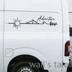 Camping Outdoors Adventure Vinyl Sticker Camper Van SUV Decoration Decals Car Window Door Vinyl Decals Decor