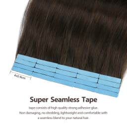Invisible Tape In Extensions Human Hair Seamless Pu Skin Weft Injected Hair Extensions Hand Tied Adhesives Tape-Ins 10pcs/pack