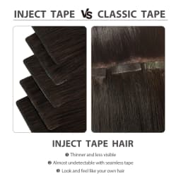 Invisible Tape In Extensions Human Hair Seamless Pu Skin Weft Injected Hair Extensions Hand Tied Adhesives Tape-Ins 10pcs/pack